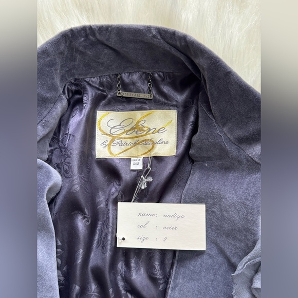 New Vintage Ebene By Patrick Assuline Gothic Embellished Embroidered Long Jacket - Picture 5 of 7